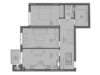 3-х комнатная квартира, 69 м², Центр, Криуляны