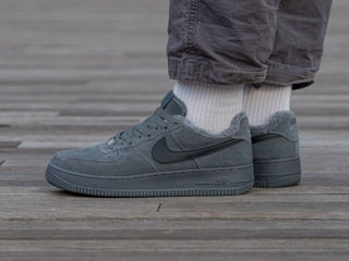 Nike Air Force 1 Low Grey  Unisex Suede cu blana/с мехом foto 7