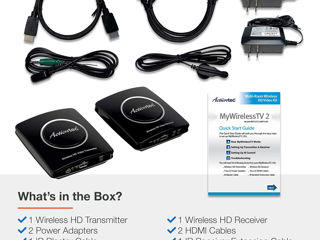 Комплект для беспроводного HD-видео 2-го поколения Actiontec My Wireless TV WiFi/HDMI (MWTV2KIT01) foto 7