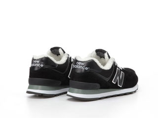 New Balance 574 Black Unisex cu blana / с мехом foto 7