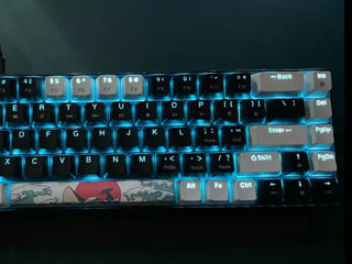 Tastatura de gaming cu led,ice blue 68 de taste foto 4