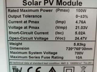 Panou solar  12v sistema : 35w/50w/60w/80w/100w/140w/160/170w. foto 6