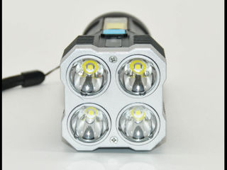 Светодиодный мощный фонарик с зарядкой через USB, 5 режимов освещения, портативный фонарь онарик для foto 4