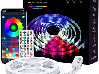 Banda LED 20m pentru interior cu aplicatie la telefon + telecomanda