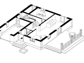 Casă de locuit individuală cu 2 niveluri / arhitect / 146.7m2 / P+M / construcții / renovări / 3D foto 7