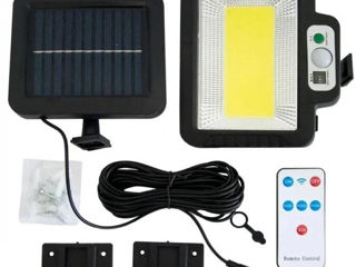 Прожектор аккумуляторный с солнечною панелью / LED solar cu senzor de miscare