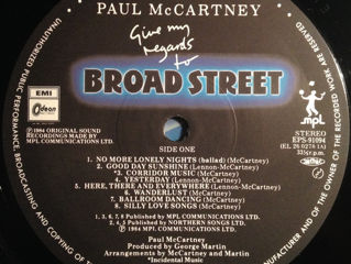 Paul McCartney – Give My Regards To Broad Street Vinyl foto 6