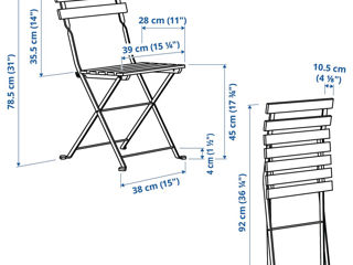 Set mobilier de grădină Ikea Tarno cu 2 scaune foto 5