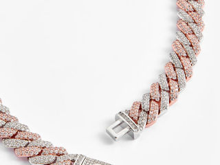 Lanturi Cernucci: 14MM Diamond Prong Link Chain - Gold foto 5