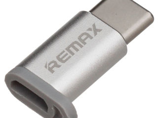 MicroUSB to TypeC Remax Feliz Silver foto 1