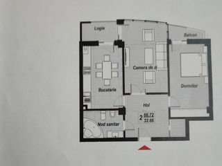 Apartament cu 2 camere, 70 m², Centru, Ialoveni foto 2