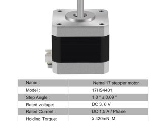 Шаговый двигатель NEMA17 + Arduino uno CNC Shield foto 2