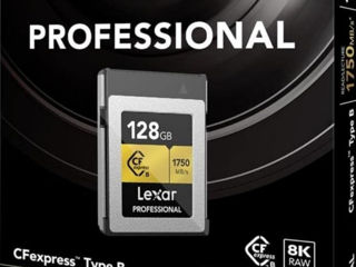 Карта памяти Lexar Professional CFexpress Type B серии GOLD 128 ГБ,новая.