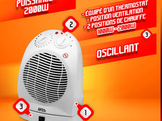 Aerotermă cu termostat 2000W – Warm Tech WTFHO2001 / Euromaster.MD foto 3