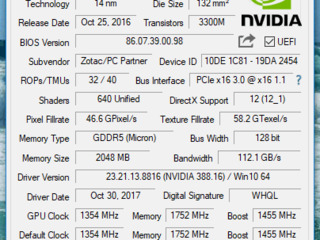 Zotac Geeforce GTX1050 2GB GDDR5 foto 2