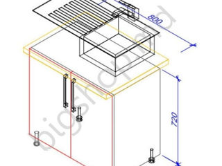 Bucatarie PS Mini MDF 1.4m stejar polar, livrăm gratuit oriunde în țară foto 5