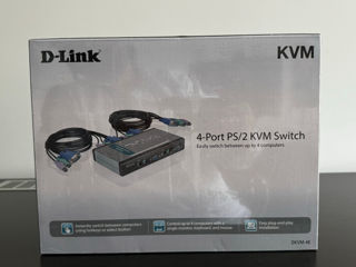 Vânzare D-Link 4-Port PS/2 KVM Switch, nou și sigilat foto 1