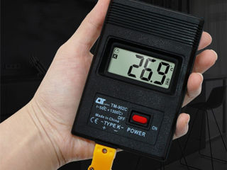 Электронный термометр - щуп.  высокотемпературная термопара. лазерный пирометр -  гигрометр foto 1