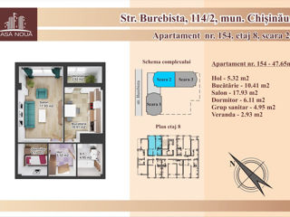 Apartament cu 1 cameră, 48 m², Botanica, Chișinău foto 2