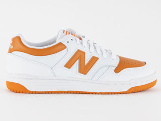 New Balance 480 in white and orange foto 2