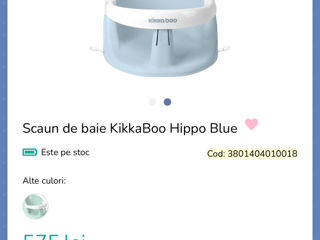 Стульчик для ванны KikkaBoo Hippo Blue foto 4
