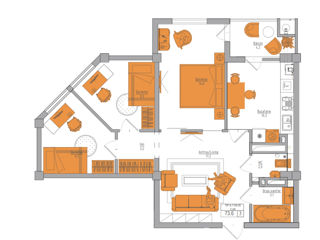 Apartament cu 3 camere, 74 m², Telecentru, Chișinău foto 4