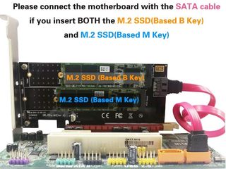 PCI Express x4 to M.2 SATA & NVME SSD Adapter foto 3