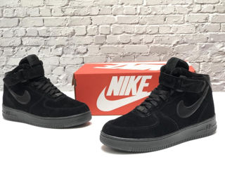 Nike Air Force 1 High Suede Black cu blana / с мехом foto 6