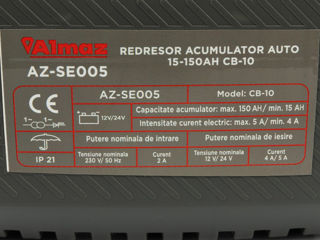 Redresor auto Almaz 30-150Ah CB-10 / Credit 0% / Livrare / Garantie 2 ani foto 5