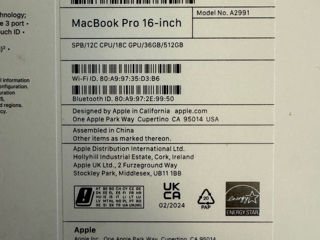 New Apple MacBook M1 & M3 Pro 16.2'' 16/18C GPU/32/36GB Ram 512 ssd ! Custom ! Sigilat ! foto 2