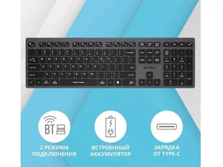 Клавиатура - «A4Tech FBX50C Wireless RU Grey» foto 4