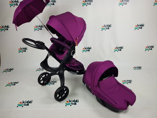 Новинка Новая детская коляска Dsland v8 модель 2в1 люлька прогулка фиолетовая аналог stokke foto 1