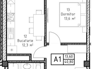 Apartament cu 2 camere, 58 m², Centru, Ialoveni foto 3