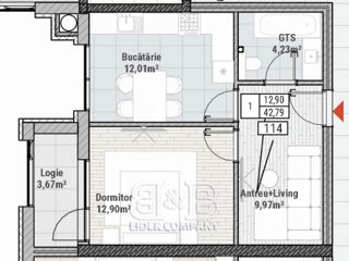 Apartament cu 1 cameră,  Durlești,  Chișinău,  Chișinău mun. foto 3