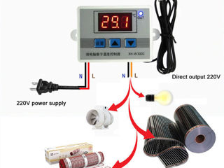 Терморегуляция Термореле Термостаты на 220V и на 12V. Для электронагревателей foto 1