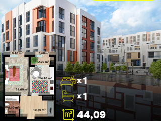 Apartament cu 1 cameră, 48 m², Telecentru, Chișinău foto 1