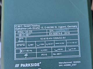 Aparat Sudat Parkside PISG 120 D5 - adus din Germania фото 5