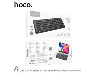 Tastatură HOCO DI18 2.4G Wireless BT dual mode (versiunea rusă) foto 4