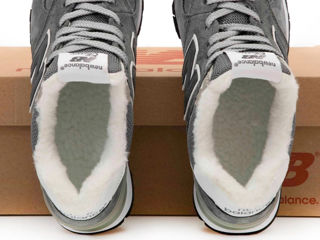 New Balance 574 Grey Unisex cu blana / с мехом foto 2