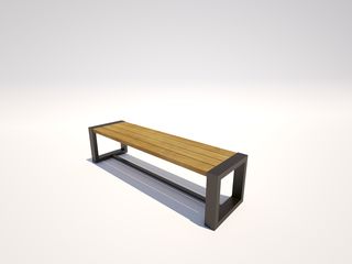 Masa lemn+metal si banci pentru odihna foto 11
