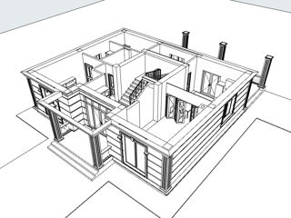 Casă de locuit individuală cu 2 niveluri / P+E / stil clasic / 146m2 / arhitect  / proiecte / 3D foto 7