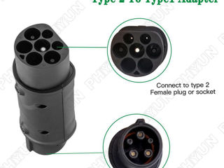 Charging Adapter For IEC 62196 Socket Type 2 to Type 1 EV Charger Plug foto 4