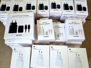 Новые, оригинальные сетевые зарядки  Samsung  15w, 25w, 35w, 45w, 65w.  Apple 20w foto 2