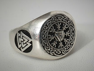 Серебряное мужское кольцо викингов foto 1