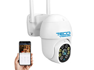 Teco Vision 8 Megapixeli 360 Audio + Microfon 128Gb Wifi Ptz Dome Camera foto 2