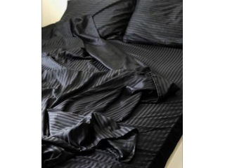 Стильная мужская коллекция чёрного постельного белья, 100% хлопок- Сатин премиум foto 2