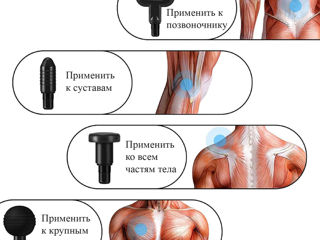 Masajor muscular fascial gun / мышечный массажер fascial gun foto 5