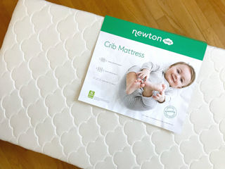 Saltea respirabila newton baby cu husa de protectie waterproof bebelus patut patuc copil