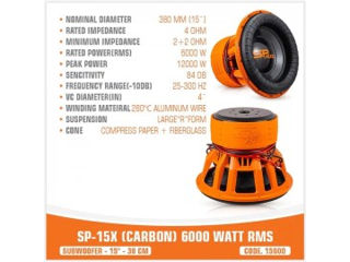 Subwoofer SP-15X - 6000W RSM foto 4