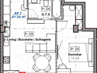 Apartament cu 2 camere, 48 m², Buiucani, Chișinău foto 11